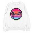 Retro 80s Synthwave Sunset & Palm Trees Retro Nostalgia 80s Unisex Sweatshirt