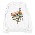 Retro Cassette Tape & Pencil Rewind Nostalgia Party 80s 90s Unisex Sweatshirt