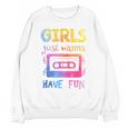 Retro Girls Just Wanna Have Fun Nostalgia 1980s 80's Premium Tri-Blend Unisex Sweatshirt Retro Girls Just Wanna Have Fun Nostalgia 1980s 80's Premium Tri-Blend Unisex Sweatshirt
