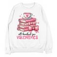 Retro Groovy Valentine Men Women Kid Tees By Emily All Booked For Valentines Book Reading Bookworm Nerdy Unisex Sweatshirt