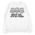 Retro Pager Squad Minimalist Monochrome Cartoon Nostalgia Unisex Sweatshirt