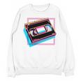 Retro VHS Vaporwave Video Cassette Nostalgia Geek Chic Premium Tri-Blend Unisex Sweatshirt