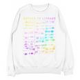 Return To Library Card Book Due Date Bookish Rainbow Reading Unisex Sweatshirt