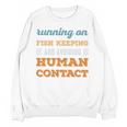 Running On Fish Keeping Social Introvert Humor Vintage Unisex Sweatshirt