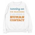 Running On Ice Blocking Social Introvert Humor Vintage Unisex Sweatshirt