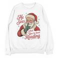 He Sees What You'Ve Been Reading Bookish Christmas Humor Unisex Sweatshirt