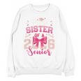 Senior 2026 Class Of 26 Coquette Pink Bow Graduation Sister Unisex Sweatshirt