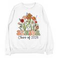 Senior 2026 Graduate Class Of 2026 Wildflowers Graduation Unisex Sweatshirt