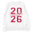 Senior 2026 Graduation Varsity Red Letters On The Back Unisex Sweatshirt