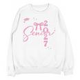 Senior 2027 Class Of 2027 Coquette Pink Bow Graduation 2027 Premium Tri-Blend Unisex Sweatshirt