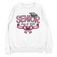 Senior Class Of 2027 Coquette Pink Bow Graduation 2027 Women Unisex Sweatshirt