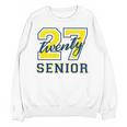 Senior Class Of 2027 Graduation Yellow And Blue On The Back Premium Tri-Blend Unisex Sweatshirt