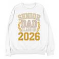 Senior Dad Class Of 2026 Purple Yellow Vintage Graduation Unisex Sweatshirt