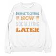 Silhouette Cutting Now Minimal Socializing Introvert Unisex Sweatshirt Silhouette Cutting Now Minimal Socializing Introvert Unisex Sweatshirt