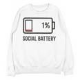 Social Battery 1 Shirt Introvert Anti Social Tee Gif Unisex Sweatshirt Social Battery 1 Shirt Introvert Anti Social Tee Gif Unisex Sweatshirt
