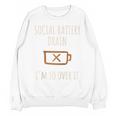 Social Battery Drain I'm So Over It Introvert Homebody Line Raglan Baseball Tee Unisex Sweatshirt Social Battery Drain I'm So Over It Introvert Homebody Line Raglan Baseball Tee Unisex Sweatshirt