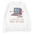 I Survived The Dial-Up Era Retro 90s Nostalgia Premium Tri-Blend Unisex Sweatshirt I Survived The Dial-Up Era Retro 90s Nostalgia Premium Tri-Blend Unisex Sweatshirt