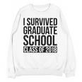 I Survived Graduate School Class Of 2018 Graduation Unisex Sweatshirt