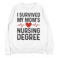 I Survived My Mom's Nursing Degree School Graduation Nursing Unisex Sweatshirt