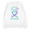 Teal Purple Memory Granddaughter Suicide Prevention Ribbon Unisex Sweatshirt