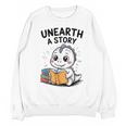 Unearth a Story Cute Dinosaur Summer Reading 2026 Dino Book Unisex Sweatshirt Unearth a Story Cute Dinosaur Summer Reading 2026 Dino Book Unisex Sweatshirt