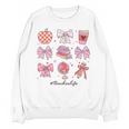 Valentine Teacher Cute Bows Apple Globe Pencil Books Art Unisex Sweatshirt