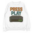 VHS Cassette Retro Analog Nostalgia Theme Unisex Sweatshirt