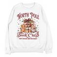 Vintage Retro North Pole Book Club Hot Cocoa Unisex Sweatshirt