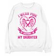 I Wear Pink In Memory Of My Daughter Breast Cancer Graphic Unisex Sweatshirt