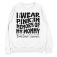 I Wear Pink In Memory Of My Mommy Breast Cancer Awareness Unisex Sweatshirt I Wear Pink In Memory Of My Mommy Breast Cancer Awareness Unisex Sweatshirt