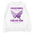 I Wear Purple In Memory For My Son Epilepsy Awareness Ribbon Unisex Sweatshirt