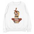 Woman And Books Stack Afro Girl Book Lover Premium Tri-Blend Unisex Sweatshirt Woman And Books Stack Afro Girl Book Lover Premium Tri-Blend Unisex Sweatshirt