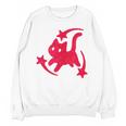 Yk2 Grunge Scary Cat With Shooting Stars 90s Nostalgia Unisex Sweatshirt Yk2 Grunge Scary Cat With Shooting Stars 90s Nostalgia Unisex Sweatshirt