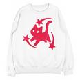 Yk2 Grunge Scary Cat With Shooting Stars 90s Nostalgia Unisex Sweatshirt Yk2 Grunge Scary Cat With Shooting Stars 90s Nostalgia Unisex Sweatshirt