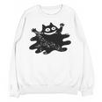 Yk2 Grunge Scary Cat With Tail Tomboy 90s Nostalgia Indie Unisex Sweatshirt