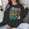 1980s 80's Baby 1990s 90's Made Me Birthday Nostalgia Vibes Unisex Sweatshirt