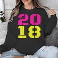 2018 Big Neon Numbers For The New Year Or Graduation Unisex Sweatshirt