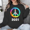 2021 Graduation Class Year Tie Dye Peace Sign Graduate Shirt Unisex Sweatshirt