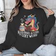 Adorable Book Lover Dragon Read Books Be Kind Stay Weird Unisex Sweatshirt