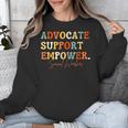 Advocate Support Empower Groovy Social Worker Graduation Unisex Sweatshirt