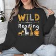 Animal Print Read A Book Character Kids Wild About Reading Unisex Sweatshirt