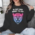 Bi Shy And Ready To Cry Bisexual Introvert Bi Pride Unisex Sweatshirt