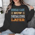 Bonsai Care Now Minimal Socializing Introvert Vintage Unisex Sweatshirt Bonsai Care Now Minimal Socializing Introvert Vintage Unisex Sweatshirt