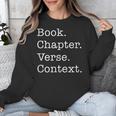 Book Chapter Verse Context Theology Christian Reformed Unisex Sweatshirt