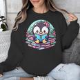 Bookish Penguin Heart A Readers Love Penguins Unisex Sweatshirt Bookish Penguin Heart A Readers Love Penguins Unisex Sweatshirt