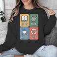 Books Yarn Coffee Repeat Crocheting Unisex Sweatshirt Books Yarn Coffee Repeat Crocheting Unisex Sweatshirt