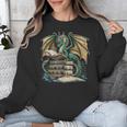 Bookworm Dragons Reading Book Dragons And Books Unisex Sweatshirt