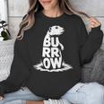 Burrow Prairie Dog Word Art Introvert Nature Retreat Men Women Kids Unisex Sweatshirt