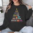 Cassette Tape Christmas Tree Graphic 80s 90s Retro Nostalgia Unisex Sweatshirt