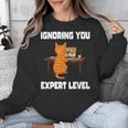 Cat Ignoring You Expert Level Orange Tabby Introvert Unisex Sweatshirt Cat Ignoring You Expert Level Orange Tabby Introvert Unisex Sweatshirt